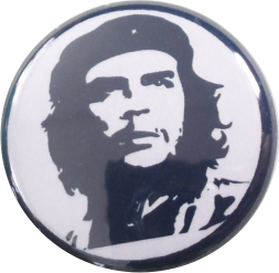weiß-schwarzer Che Gueavara Button - zum Schließen ins Bild klicken